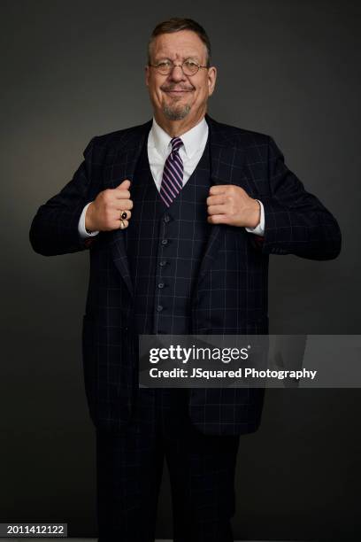 Penn Jillette of The CW Network's "Penn & Teller: Fool Us" poses for a portrait during the 2024 Winter Television Critics Association Press Tour at...