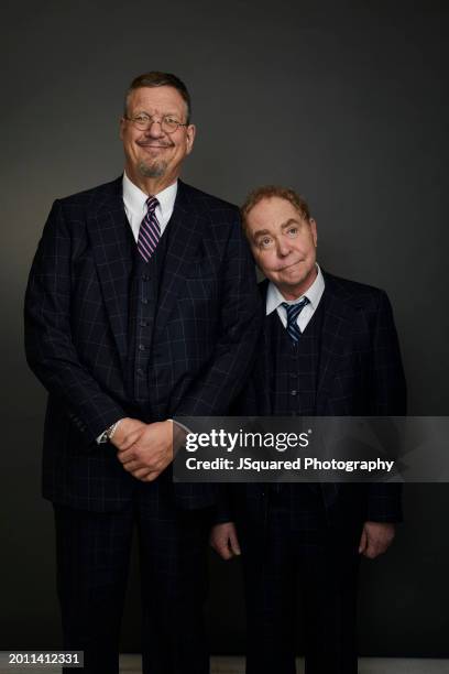 Penn Jillette and Teller of The CW Network's "Penn & Teller: Fool Us" pose for a portrait during the 2024 Winter Television Critics Association Press...