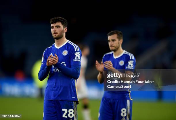 Leicester City's Thomas Cannon applauds the fans at the final whistle during the Sky Bet Championship match between Leicester City and Middlesbrough...