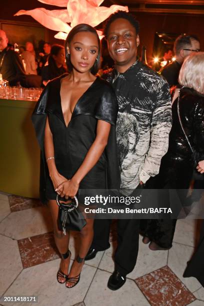 Sophie Wilde and Thuso Lekwape attend the Nominees' Party for the EE BAFTA Film Awards 2024, supported by Bulgari at The National Gallery on February...