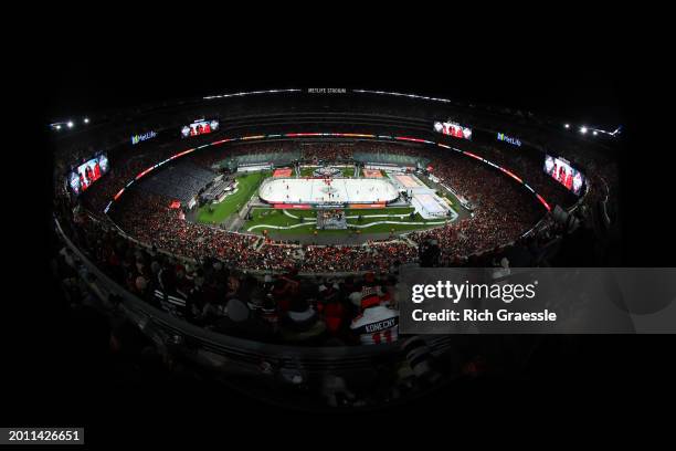 General view of the stadium prior to the 2024 Navy Federal Credit Union Stadium Series game at MetLife Stadium on February 17, 2024 in East...