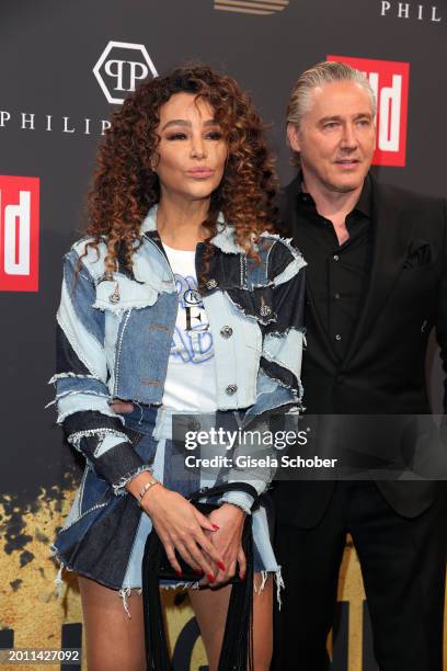 Verona Pooth, Franjo Pooth during the Place To B "Sparkling Black Carpet"' Party at restaurant Borchardt on February 17, 2024 in Berlin, Germany.