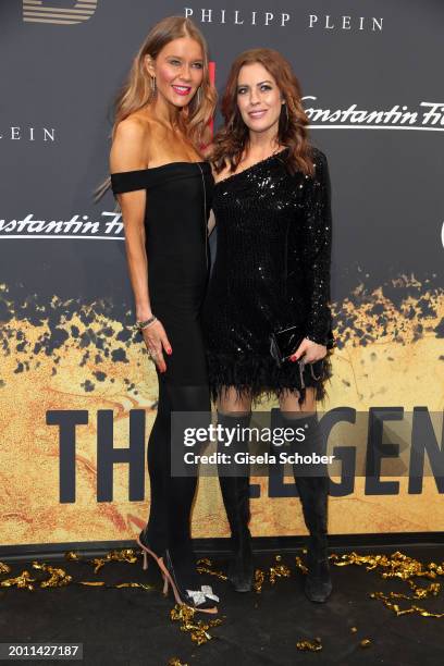 Laura Karasek, Jule Gölsdorf during the Place To B "Sparkling Black Carpet"' Party at restaurant Borchardt on February 17, 2024 in Berlin, Germany.