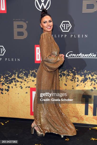 Nazan Eckes during the Place To B "Sparkling Black Carpet"' Party at restaurant Borchardt on February 17, 2024 in Berlin, Germany.