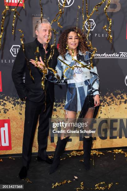 Franjo Pooth, Verona Pooth during the Place To B "Sparkling Black Carpet"' Party at restaurant Borchardt on February 17, 2024 in Berlin, Germany.