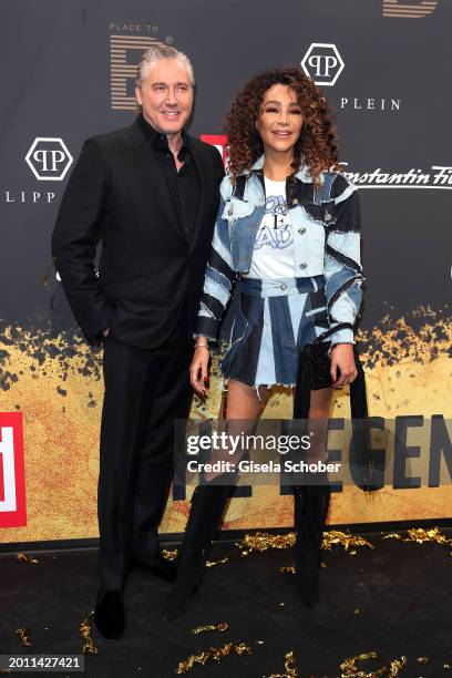 Franjo Pooth, Verona Pooth during the Place To B "Sparkling Black Carpet"' Party at restaurant Borchardt on February 17, 2024 in Berlin, Germany.