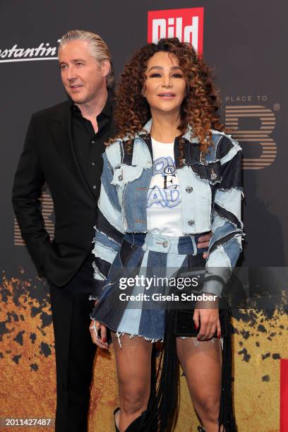 Franjo Pooth, Verona Pooth during the Place To B "Sparkling Black Carpet"' Party at restaurant Borchardt on February 17, 2024 in Berlin, Germany.