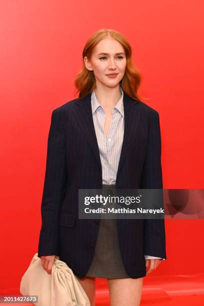 Gina Stiebitz attends the ARMANI Beauty Dinner on the occasion of the 74th Berlinale International Film Festival Berlin at Pressecafe on February 17,...