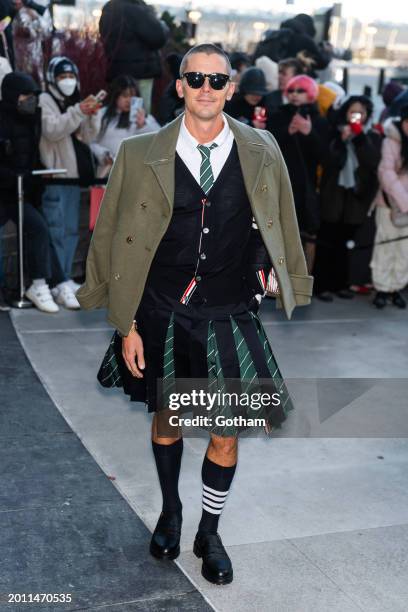 Antoni Porowski attends the Thom Browne fashion show during New York Fashion Week at The Shed on February 14, 2024 in New York City.