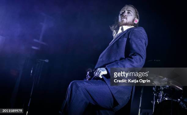 Frank Carter of Frank Carter & The Rattlesnakes performs at The Halls Wolverhampton on February 14, 2024 in Wolverhampton, England.