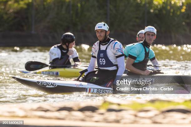 Jules Bernardet of France at training during the Australian 2024 Paris Olympic Games Canoe Slalom Squad Announcement & Training Session at Penrith...