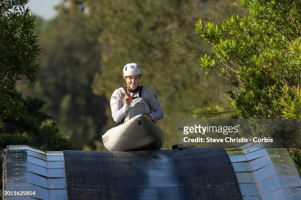 Marta Bertoncelli of Italy at training during the Australian 2024 Paris Olympic Games Canoe Slalom Squad Announcement & Training Session at Penrith...