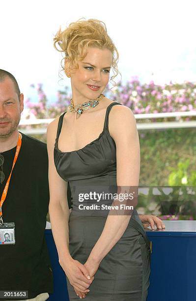 Actress Nicole Kidman poses during the "Dogville" photocall at the "Palais Des Festival" during 56th International Cannes Film Festival 2003 on May...