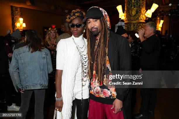 Tinu and Ty Hunter attend the Frederick Anderson Collection Fall 2024 Runway at Prince George Ballroom on February 14, 2024 in New York City.