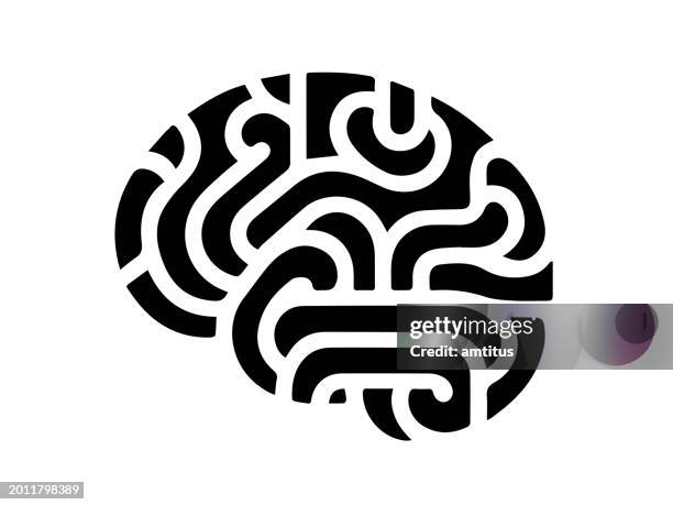 brain design - insight logo stock illustrations