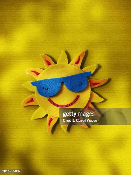 craft child sun in felt style - beach stock illustrations stock pictures, royalty-free photos & images