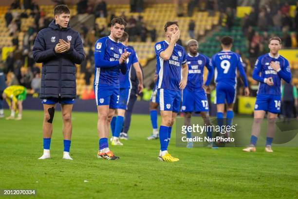 Joe Ralls of Cardiff City is seen after the Sky Bet Championship match between Norwich City and Cardiff City at Carrow Road in Norwich, on February...