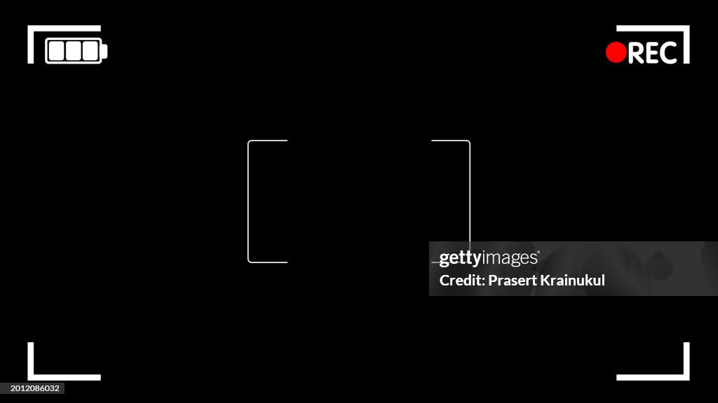 Camera rec interface viewfinder with digital focus and exposure settings