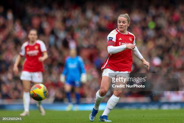 Kim Little of Arsenal Women is on the ball during the Barclays FA Women's Super League match between Arsenal and Manchester United at the Emirates...