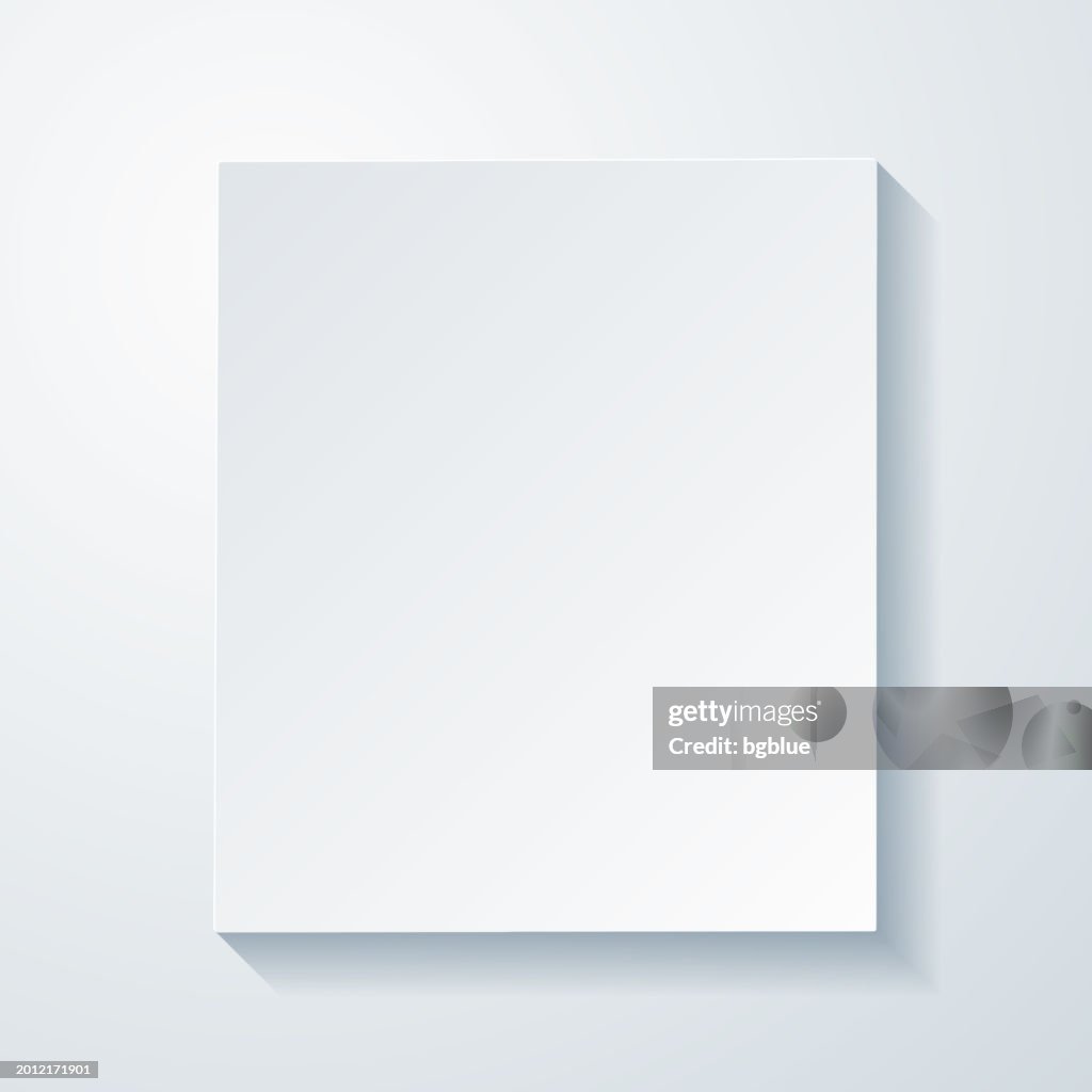 Saline County, Illinois. Map with paper cut effect on blank background