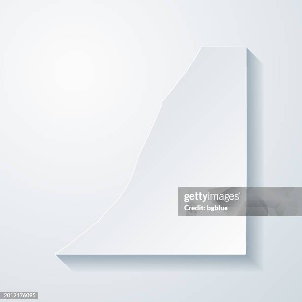 berrien county, michigan. map with paper cut effect on blank background - st joseph michigan stock illustrations