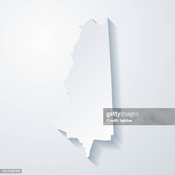 coos county, new hampshire. map with paper cut effect on blank background - lancaster stock illustrations