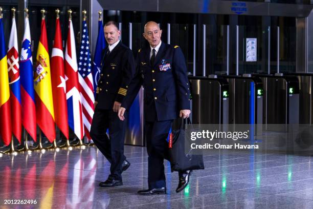 Supreme Allied Commander Transformation HQ General Philippe Lavigne arrives at NATO Headquarters for the second day of the North Atlantic Council...