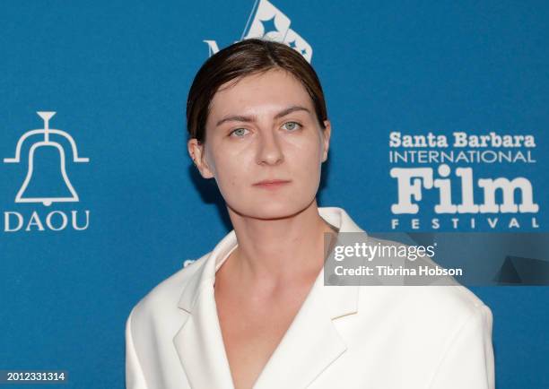 Sylwia Rosak attend the the Cinema Vanguard Award ceremony during the 39th Annual Santa Barbara International Film Festival on February 14, 2024 in...