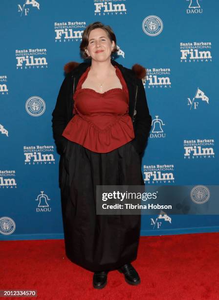 Caroline Creaghead attend the the Cinema Vanguard Award ceremony during the 39th Annual Santa Barbara International Film Festival on February 14,...