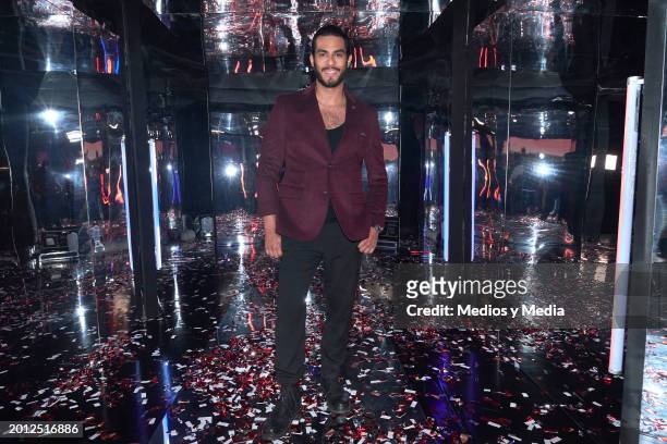 Hugo Catalan poses for a photo during a presentation of `El amor no tiene receta´ soap at Televisa San Angel on February 14, 2024 in Mexico City,...