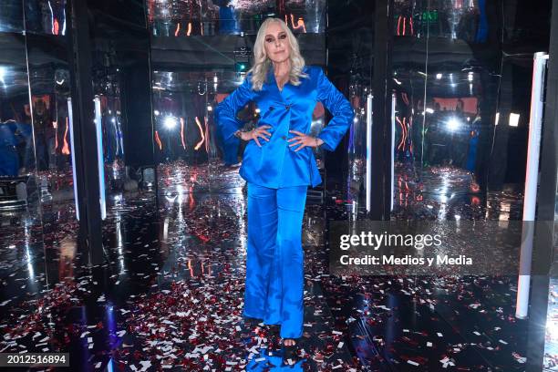 Azela Robinson poses for a photo during a presentation of `El amor no tiene receta´ soap at Televisa San Angel on February 14, 2024 in Mexico City,...