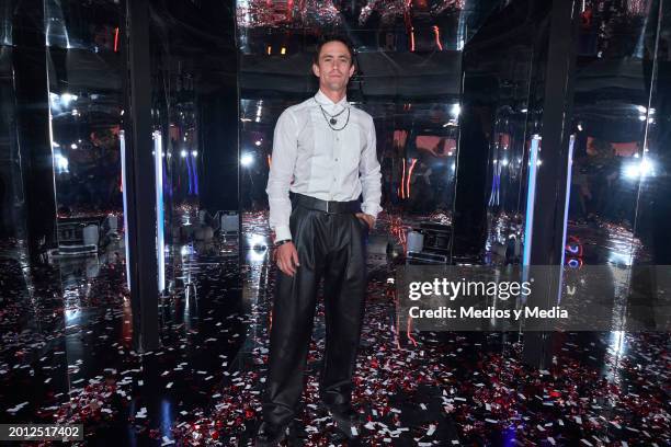 Tiago Correa poses for a photo during a presentation of `El amor no tiene receta´ soap at Televisa San Angel on February 14, 2024 in Mexico City,...