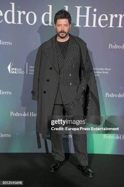 Alvaro Morte poses at the Pedro del Hierro photocall at Mercedes Benz Fashion Week Madrid, February 15 in Madrid, Spain.