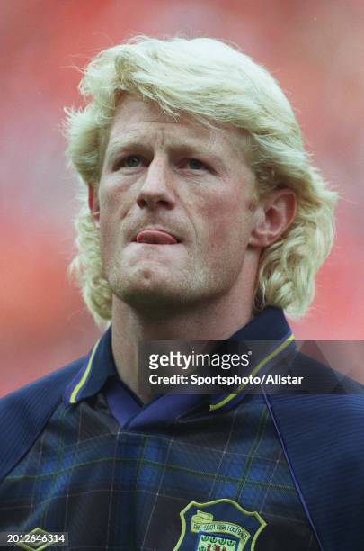 June 10: Colin Hendry of Scotland portrait before the UEFA Euro 1996 Group A match between Holland and Scotland at Villa Park on June 10, 1996 in...