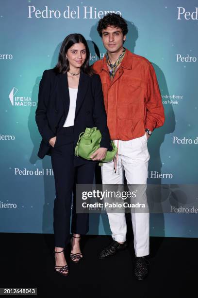 María Garcia de Jaime and Tomas Paramo attends the photocall ahead of Pedro del Hierro's fashion show during the Mercedes Benz Fashion Week Madrid at...