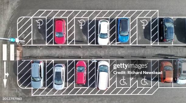 disabled parking - orthographic symbol stock pictures, royalty-free photos & images