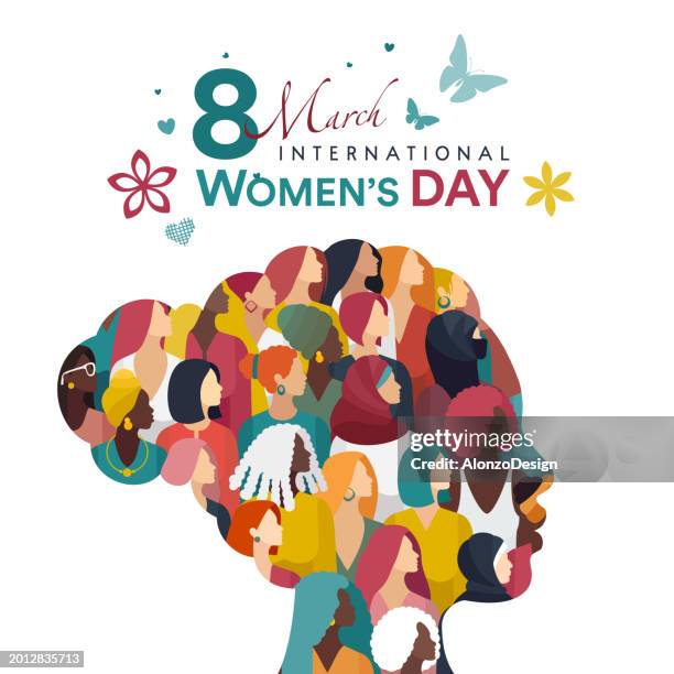 international women's day template for advertising, banners, leaflets and flyers. happy women’s day greeting card template. - female symbol stock illustrations