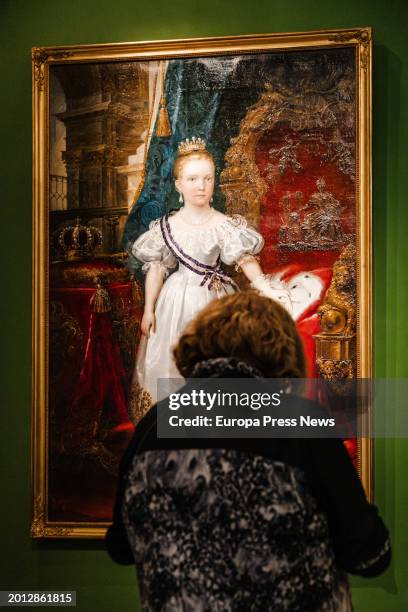 Person looks at one of the works on display at the Museo del Romanticismo on February 15, 2024 in Madrid, Spain. The Museo del Romanticismo is a...