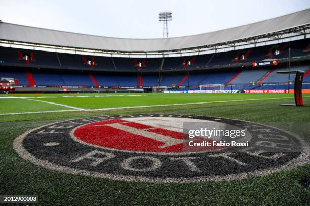 General Particular view of the stadium prior the UEFA Europa League 2023/24 Knockout Round Play-offs First Leg match between Feyenoord and AS Roma at...