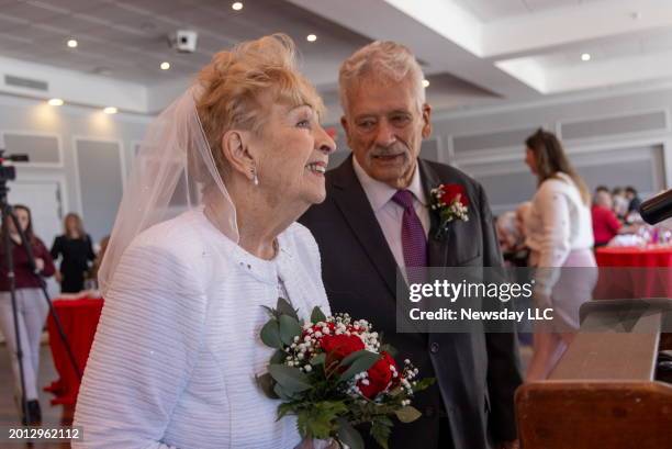Robert and Barbara Kleber, of Levittown, New York, renew their wedding vows after 63 years of marriage on Valentine's Day, February 14, 2024. The...