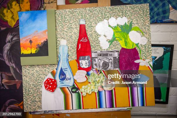 Artist Joey Terrill's artwork is photographed for Los Angeles on January 29, 2024 in Boyle Heights, California. PUBLISHED IMAGE. CREDIT MUST READ:...