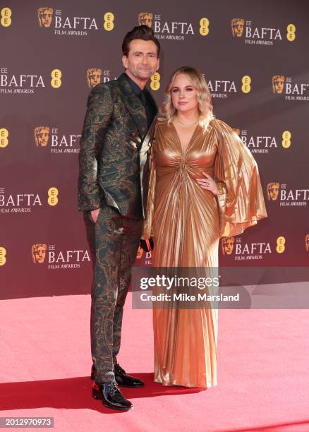 David Tennant and Georgia Tennant attend the 2024 EE BAFTA Film Awards at The Royal Festival Hall on February 18, 2024 in London, England.