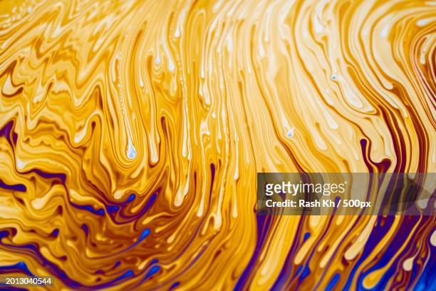full frame shot of yellow paint - abstract images stock pictures, royalty-free photos & images