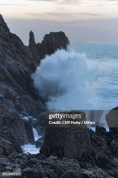 scenic view of sea against sky during sunset,channel islands,jersey - jersey england stock pictures, royalty-free photos & images