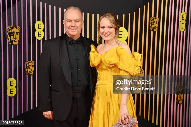 Neil Corbould and Maria Corbould attend the 2024 EE BAFTA Film Awards at The Royal Festival Hall on February 18, 2024 in London, England.
