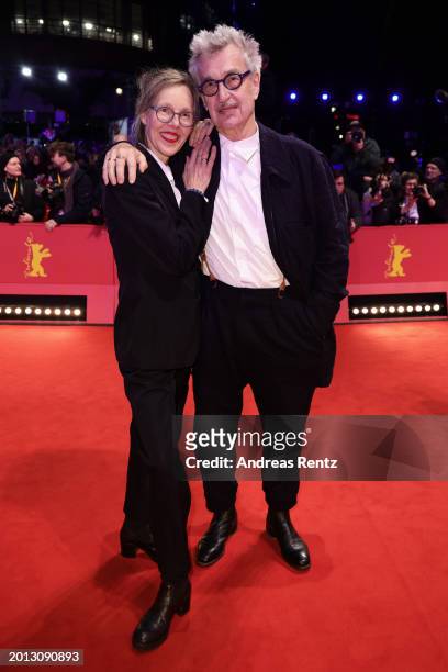 Donata Wenders and Wim Wenders attend the "Small Things Like These" premiere and Opening Red Carpet for the 74th Berlinale International Film...