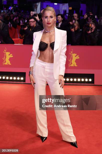 Caro Daur attends the "Small Things Like These" premiere and Opening Red Carpet for the 74th Berlinale International Film Festival Berlin at...