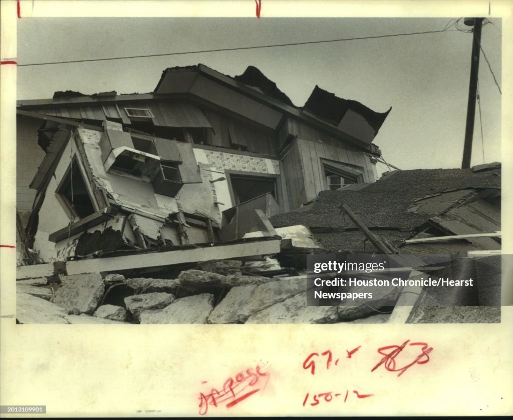 1980 Press Photo House destroyed by Hurricane Allen - South Padre Island, Texas