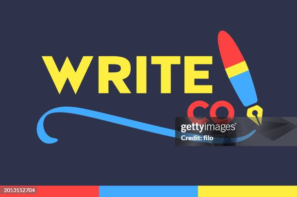 writer writing pen author symbol design element - creative director stock illustrations