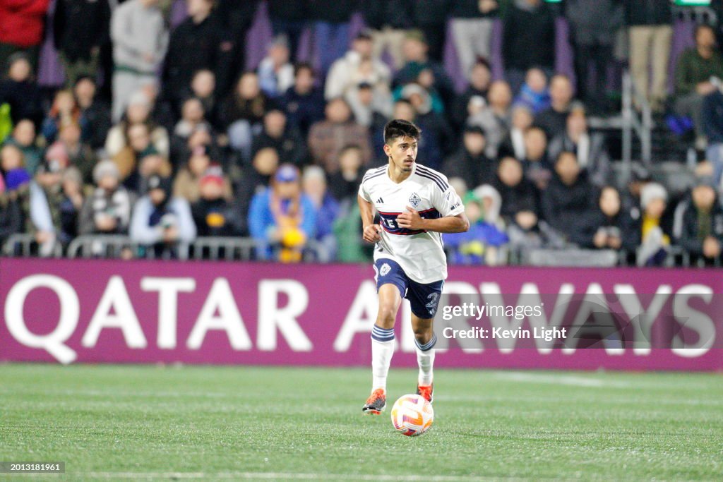 Laborda Mathias Laborda of the Vancouver Whitecaps controls the ball against ...